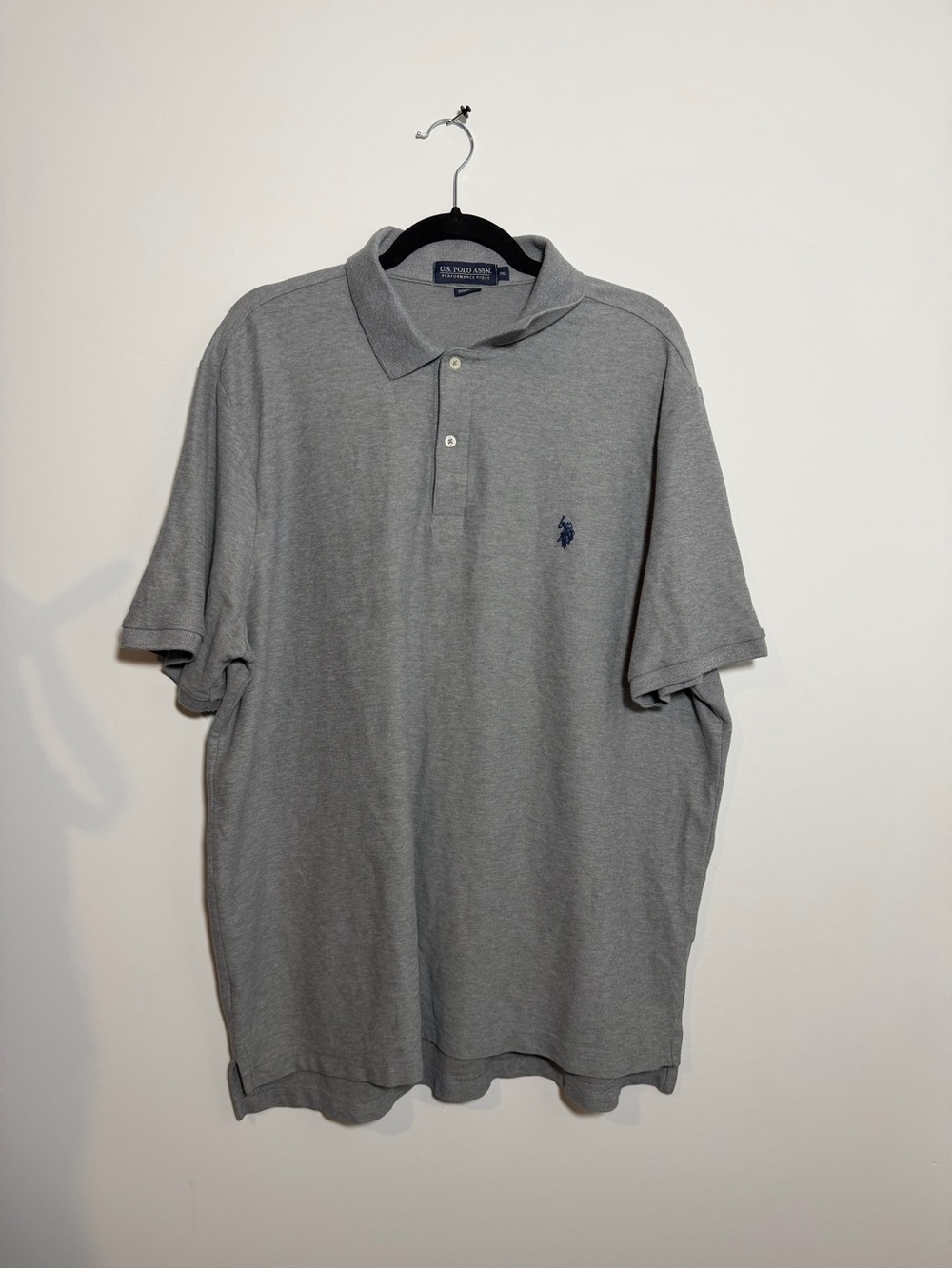 U.S. Polo Assn. Gray Performance Pique Polo Shirt